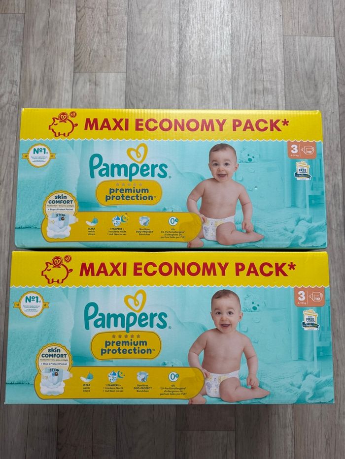 Lot de 2 cartons Pampers premium protection taille 3 - photo numéro 2