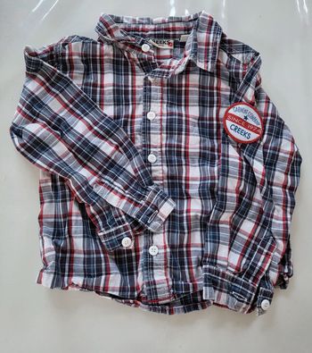 Chemise à carreaux Creeks taille 24 mois