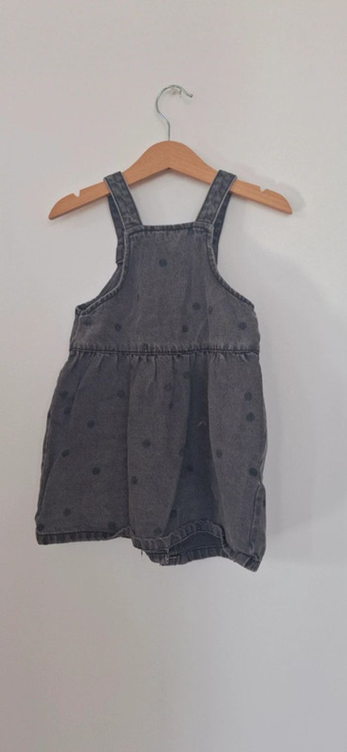 🖤 Robe salopette en jean noire à pois - Parfaite tenue de rentrée - photo numéro 7