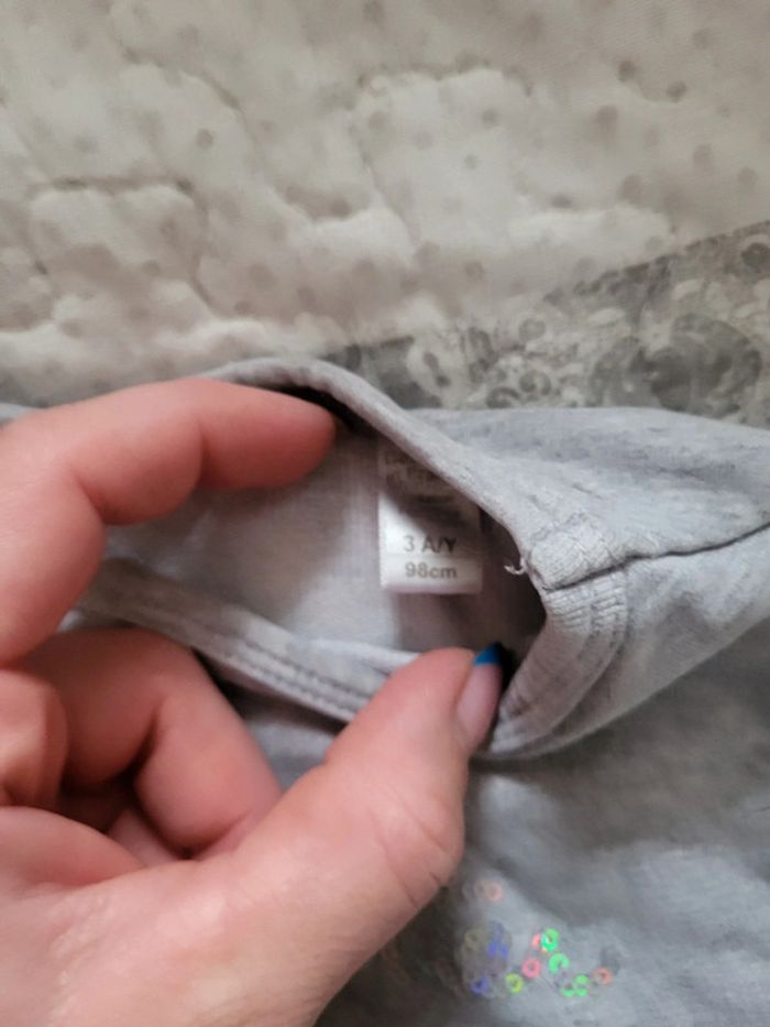 Robe sweat gris taille 3 ans - photo numéro 4