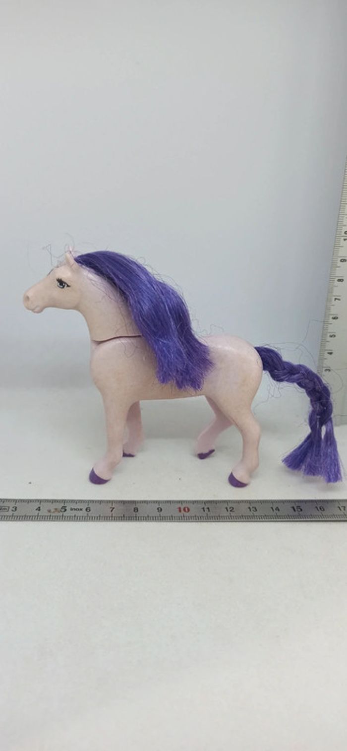 Cheval crinière et queue violettes à coiffer playmobil - photo numéro 2