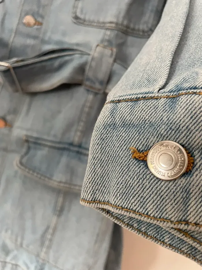 Robe en jean Denim Zara avec ceinture taille XS - photo numéro 15