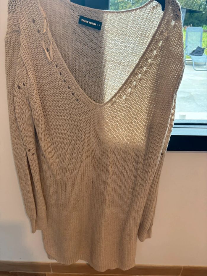 Robe pull beige