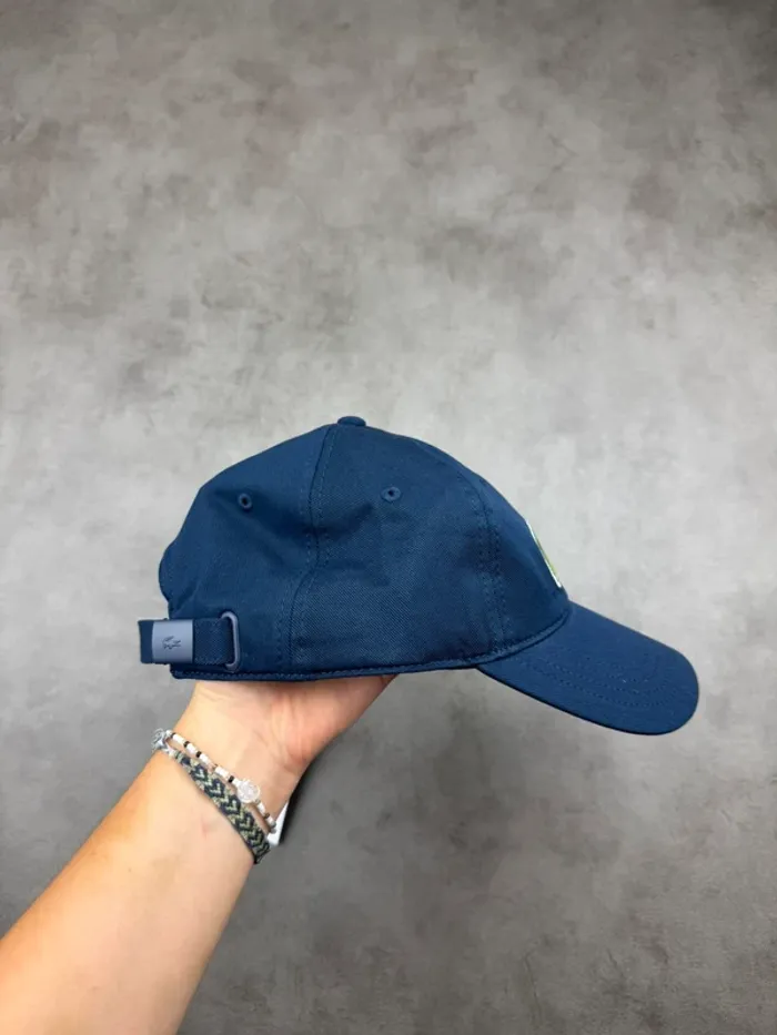 Casquette Lacoste Bleu marine Logo Brodé Neuve - photo numéro 3