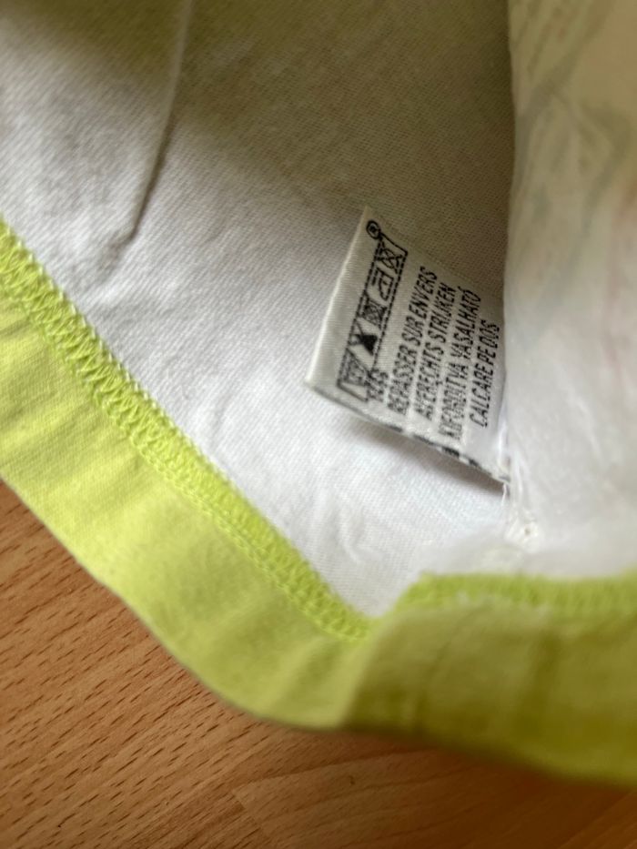 Beau T-shirt MC blanc et vert T. 18 mois/81 cm garçon TBE - photo numéro 6