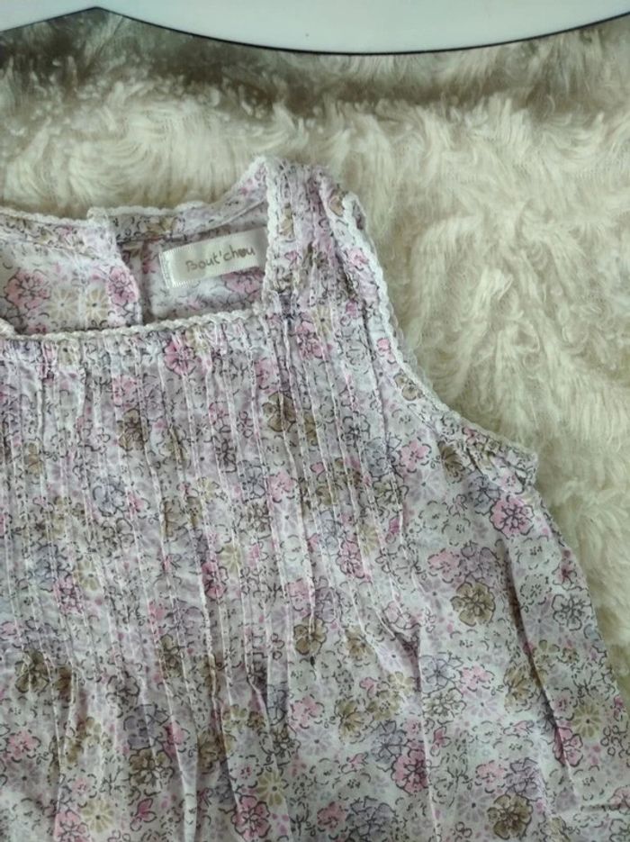 Barboteuse été combishort Fille 3 mois Fleurs Bout'chou - photo numéro 4