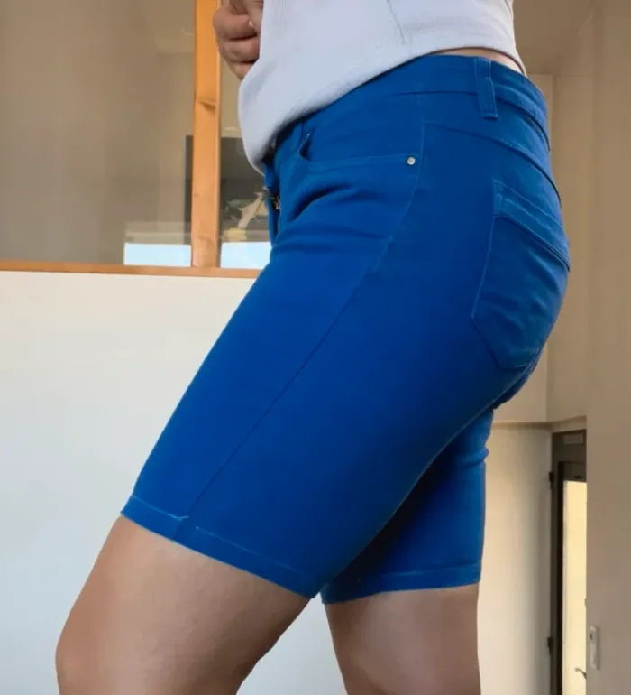 Short pantacourt bleu b.a basic - photo numéro 2