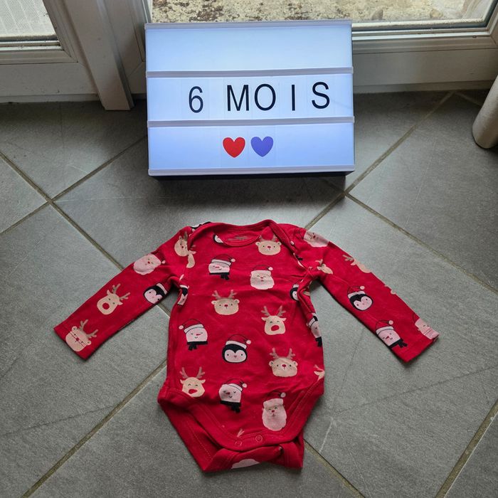Body manche longue Noël 6 mois