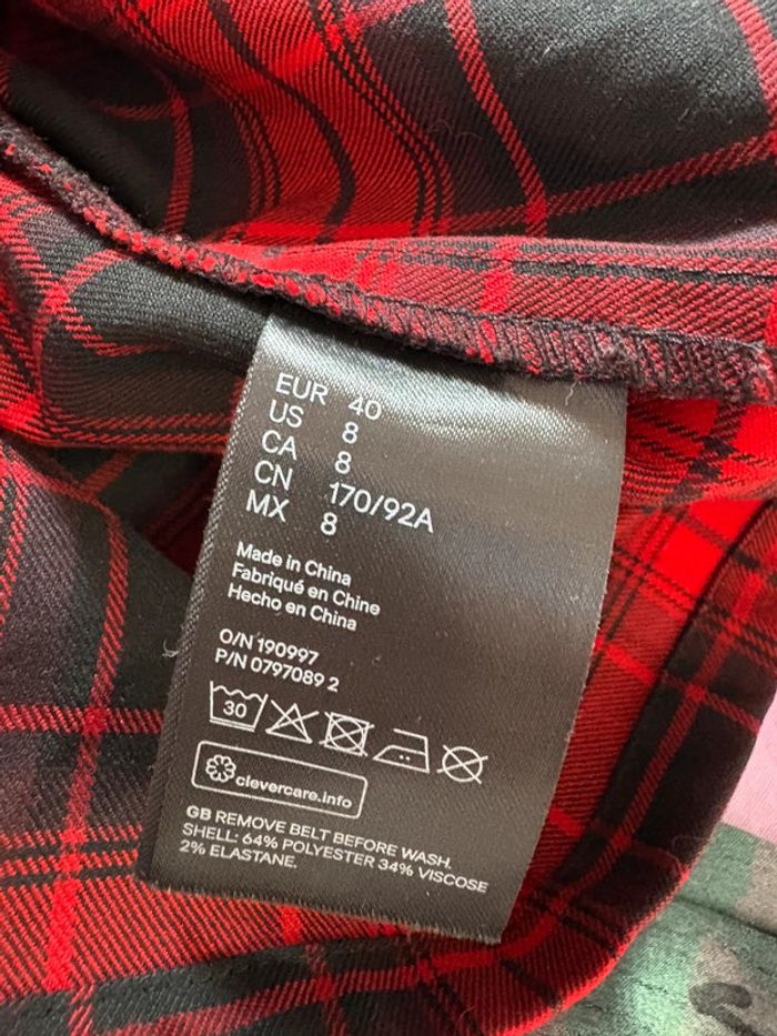Robe chasuble pinafore motif tartan H&M 40 - photo numéro 7