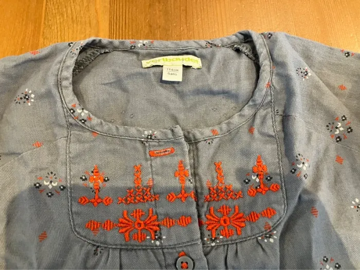 Blouse bleue 6 ans - photo numéro 3