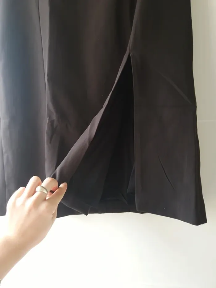 Jupe mi-longue fendue noire | naf naf | taille 36 - photo numéro 2