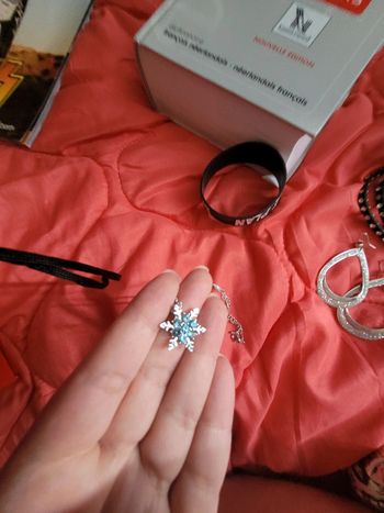 Collier flocon de neige noël