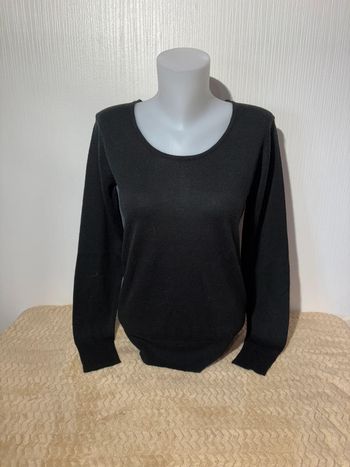 🖤 Pull noir basique cocooning – Taille 42/44
