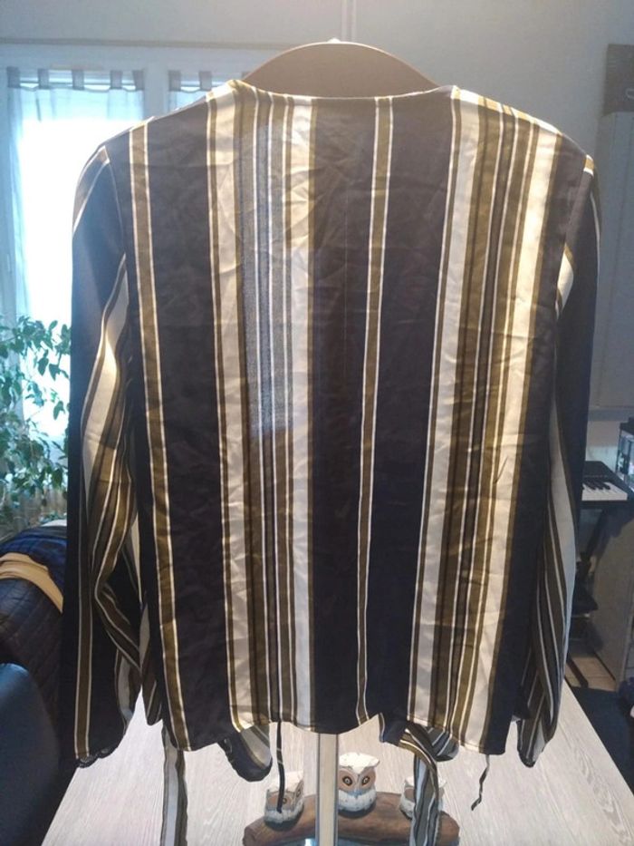 Blouse camaïeu bleu et blanc taille 40 - photo numéro 2
