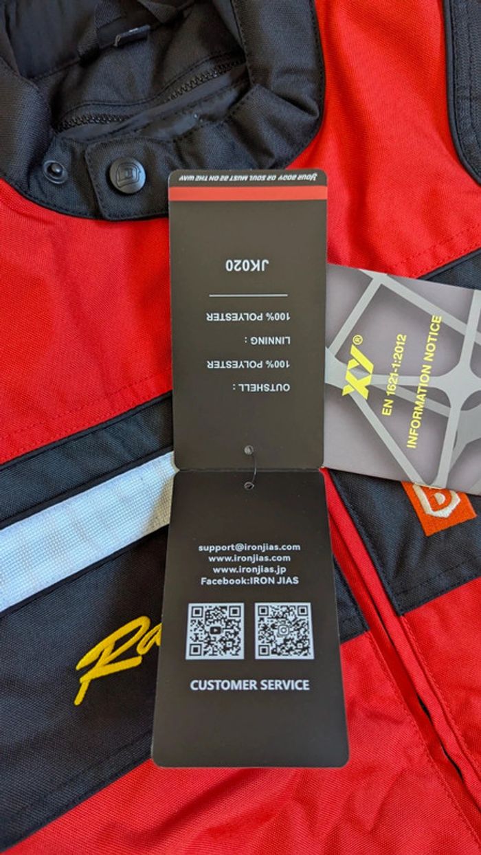 Veste de Moto Borleni taille L homme rouge - photo numéro 3
