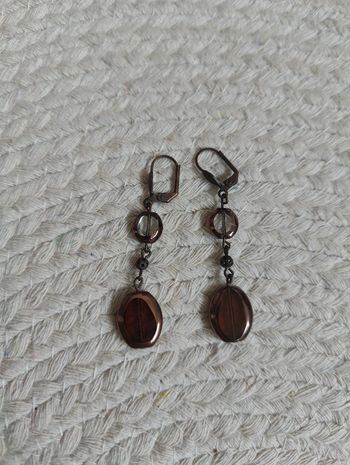 Boucles d'oreilles marron