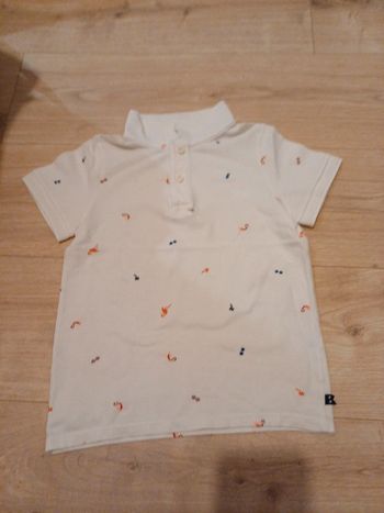 Polo blanc okaïdi 8ans