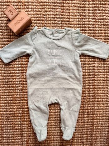 Pyjama velours Gemo 3mois / 60cm