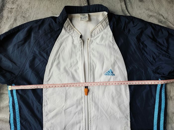 Veste de survêtement Adidas Mixte 40 blanc et bleu marine 2003 - photo numéro 5