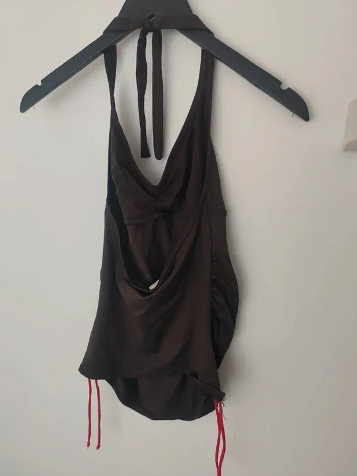 Haut de maillot de bain marron oxylane - photo numéro 4
