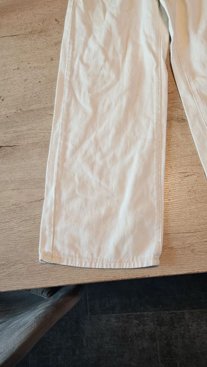 Pantalon blanc cassé, coupe droite, large, Shein, XS - photo numéro 3