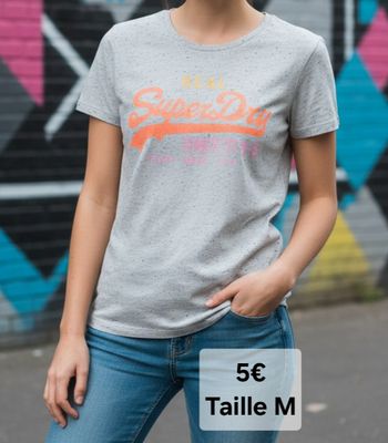 Tee-shirt manches courtes taille 38 superdry 