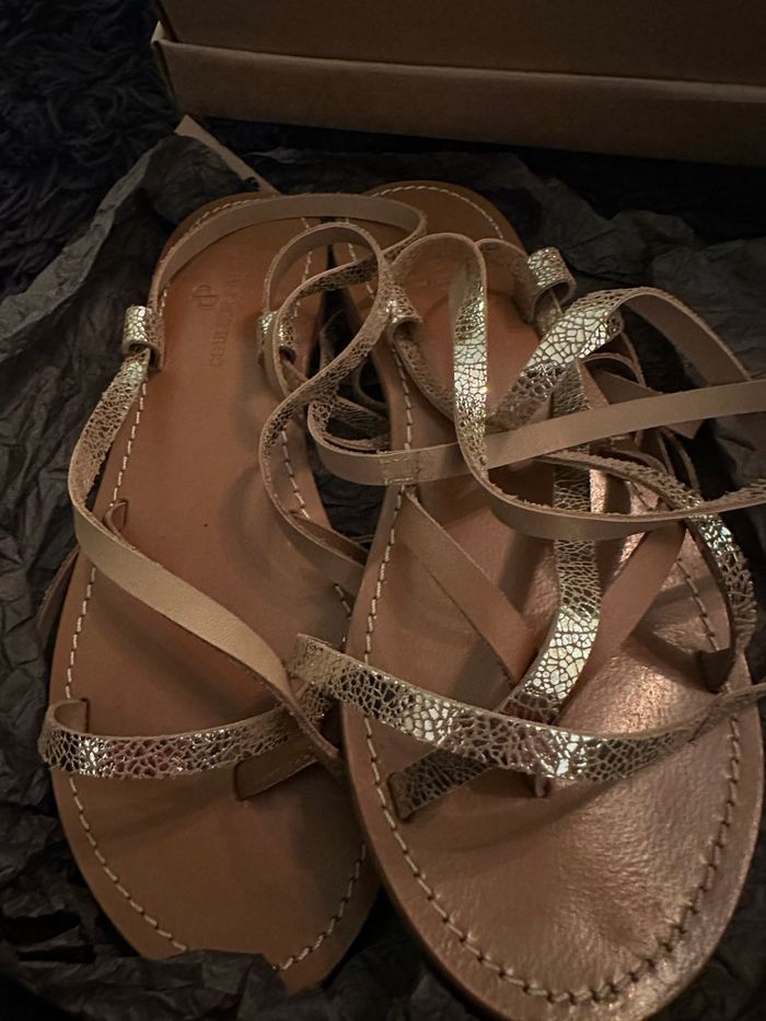 Paire de sandales à lacets - COULEUR POURPRE - photo numéro 2