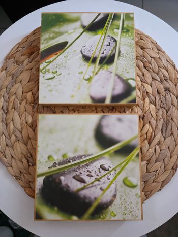 Lot de 2 petits cadres en bois