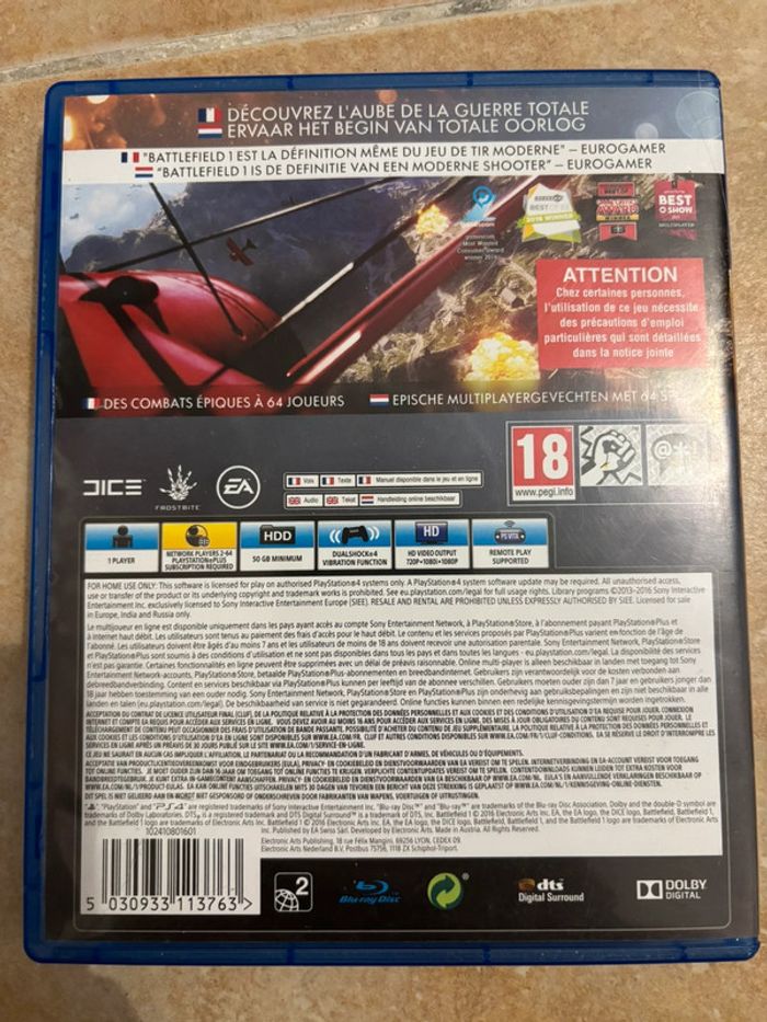 Jeu ps4 Battlefield 1 - photo numéro 2