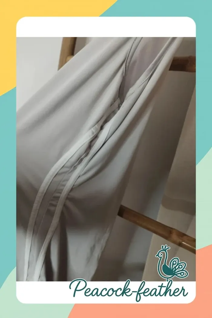 Robe moulante grise bandes blanches 40 - photo numéro 6