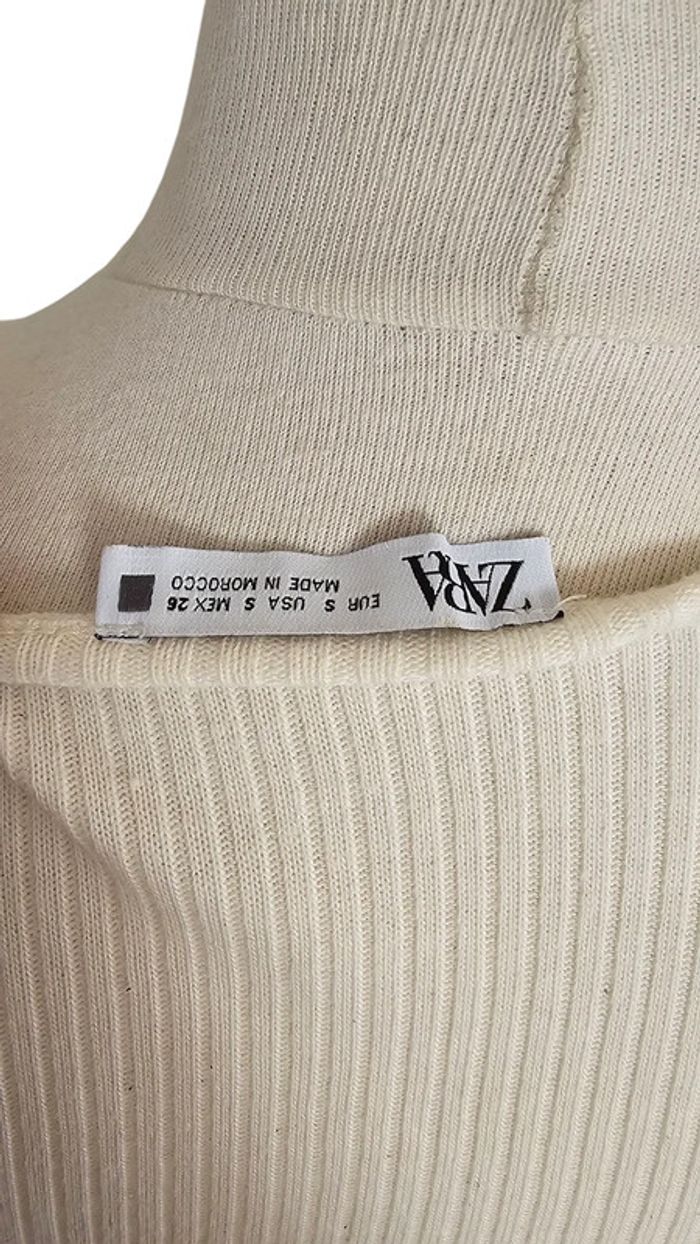 tops court Zara crème taille S - photo numéro 3