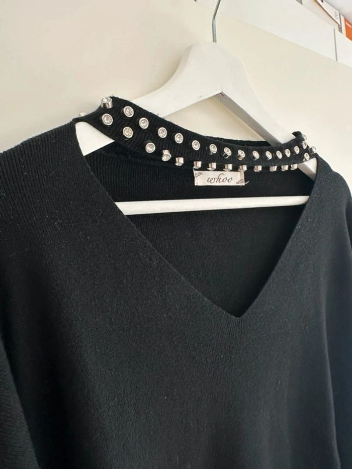 Pull noir pour femme taille M - photo numéro 3