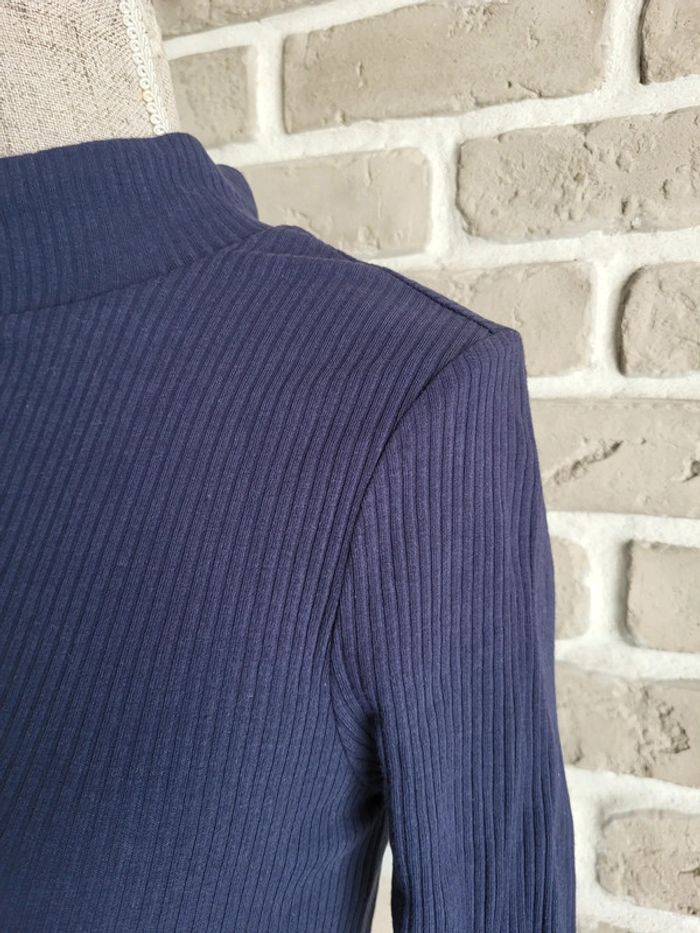 Robe en maille côtelée bleu marine col zippé NA-KD - Neuve - photo numéro 4
