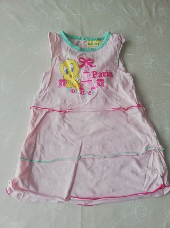 Robe débardeur rose Looney Tunes 23 mois