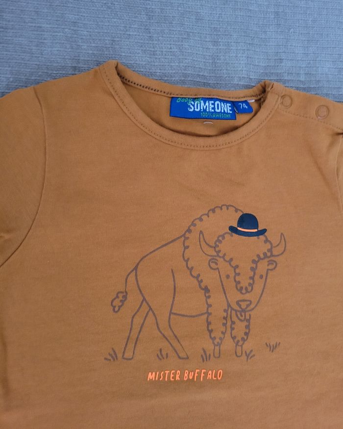 T-shirt manches longues bébé garçon "Baby by someone"- 9 mois - photo numéro 2