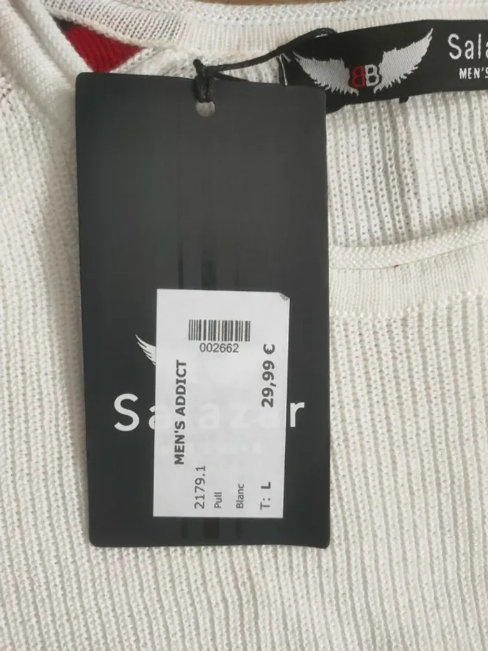 Pull blanc homme barbossa L - photo numéro 4
