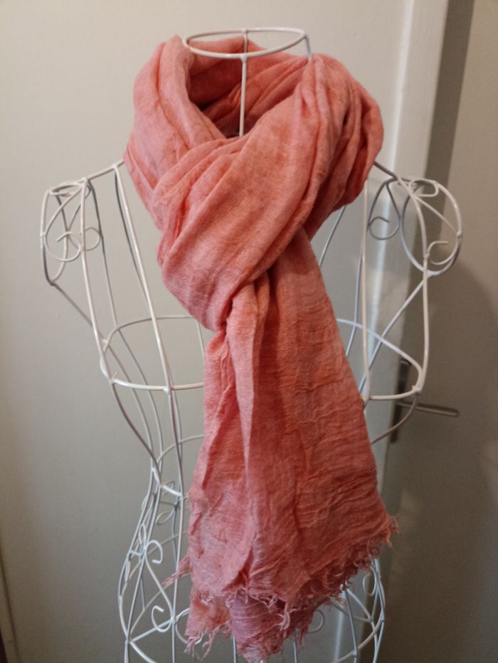 Écharpe Rose saumonChic et Légère - photo numéro 2