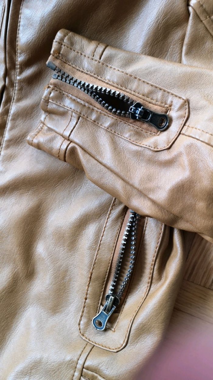 Veste camel style motard 2 ans - photo numéro 2