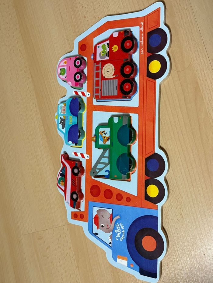 Puzzle en bois Vilac véhicules