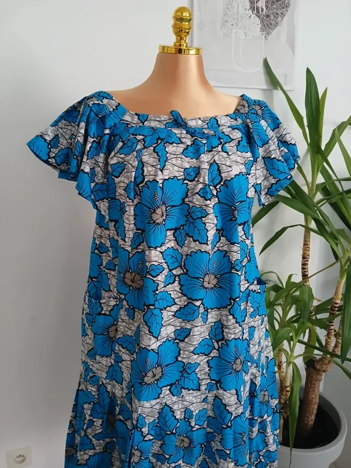 Robe courte d'été à motifs🌿💝 - photo numéro 2
