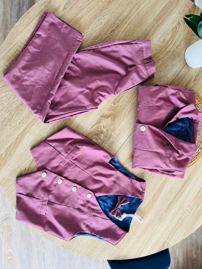 Ensemble 3 pièces veste pantalon veston et noeud - photo numéro 2