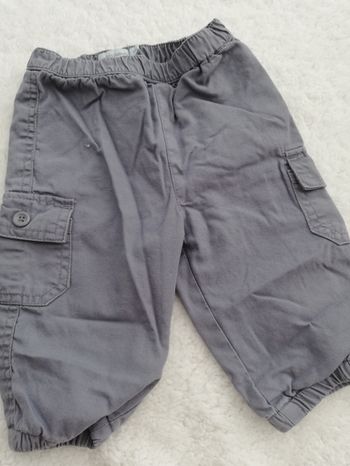Pantalon garçon 3 mois gris les p'tits babies