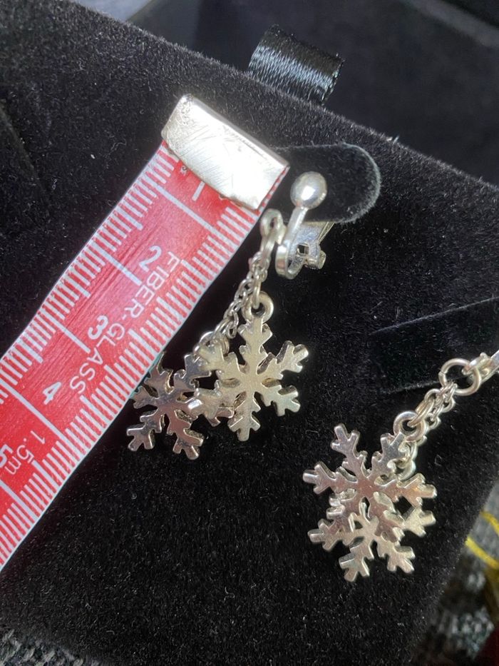 Boucles d'oreilles à pinces flocons de neige