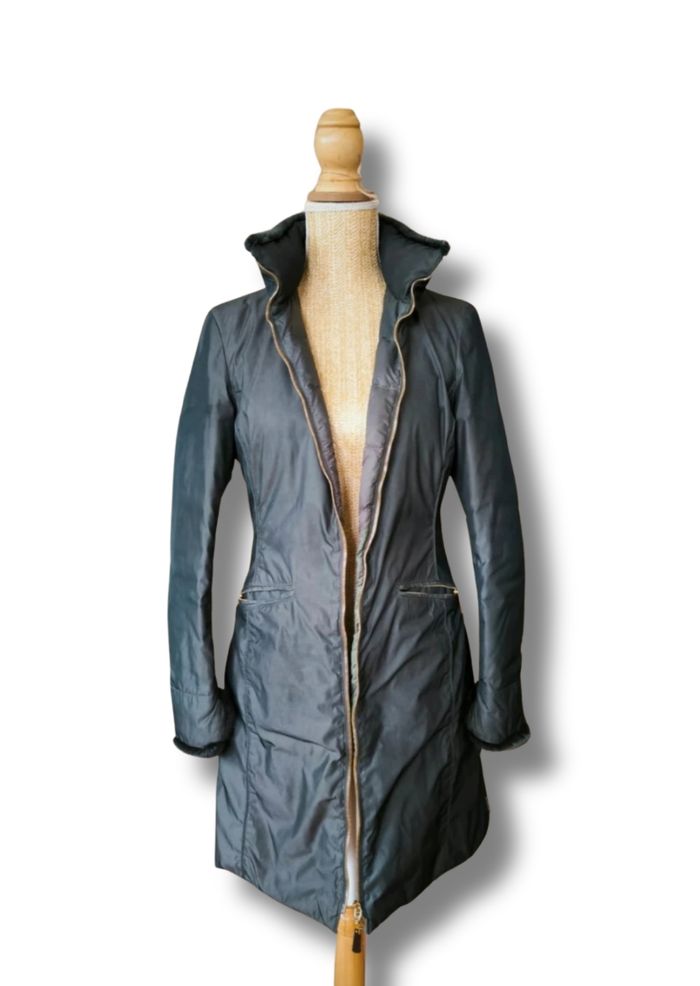 Manteau long doudoune Moncler Taille 2 - 38/40 Gris foncé