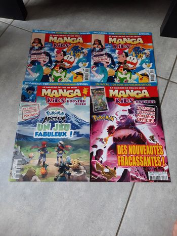 Pokémon Lot 4 magasines Manga Kids