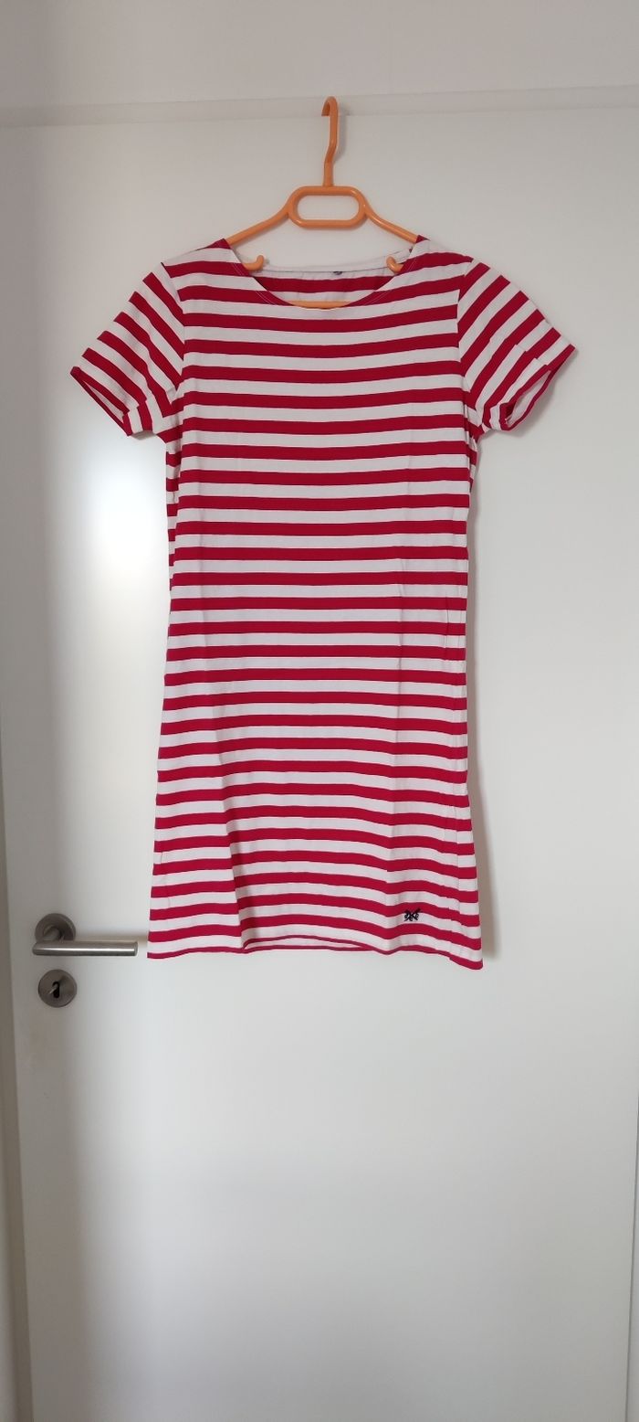 Robe rayée blanche et rouge - photo numéro 2