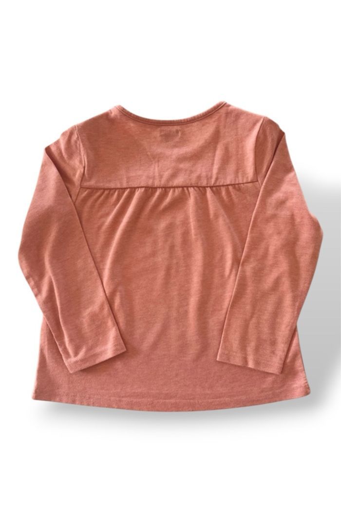 T-shirt, haut manches longues / fille / 4ans / 102cm / rose poudré/ Kiabi - photo numéro 3