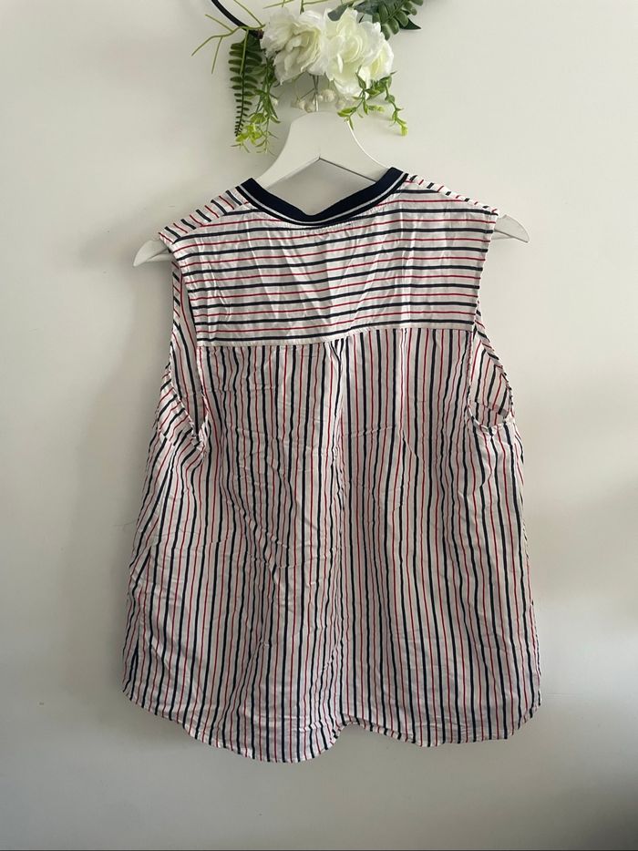 🌸Blouse sans manches rayé blanche taille 46 Kiabi 🌸 - photo numéro 2