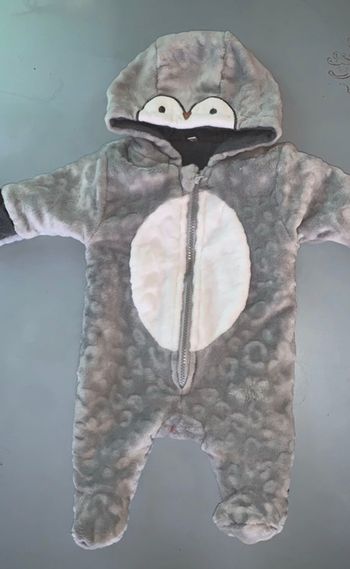 Combinaison polaire orchestra fourrée grise pingouin 🐧 taille 0 naissance