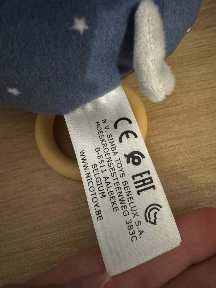 Jouet musical pour bébé - bleu & gris - photo numéro 5